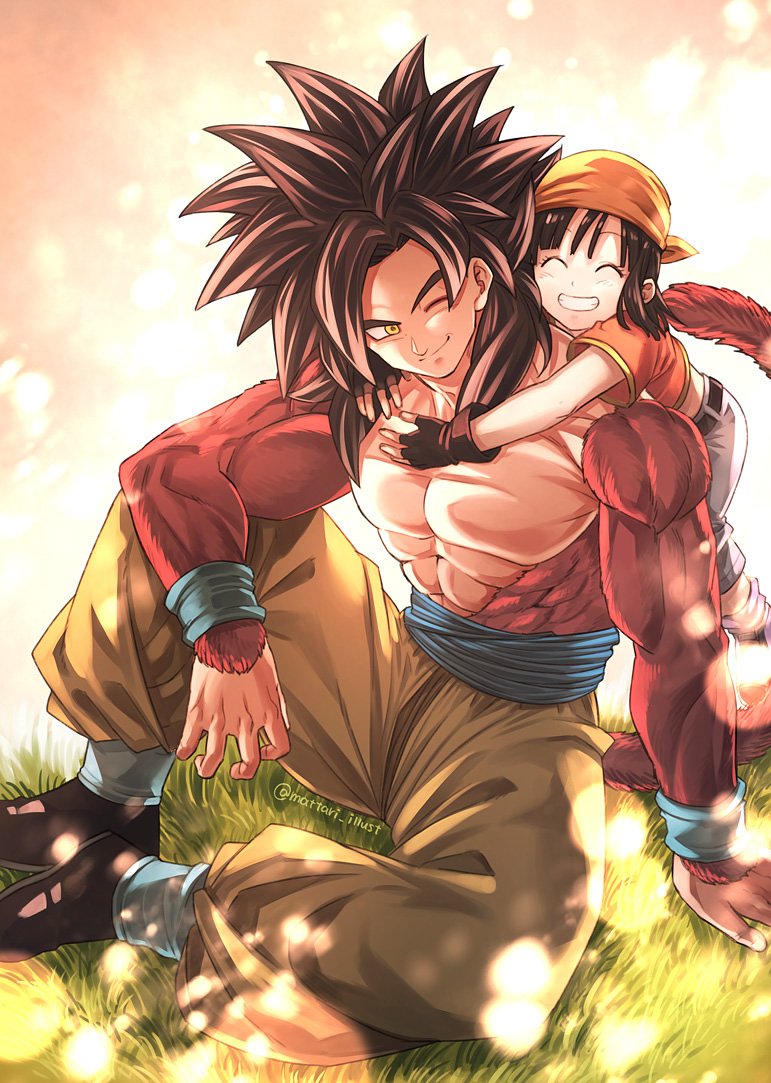 son goku and pan (dragon ball and 1 more) drawn by mattari_illust