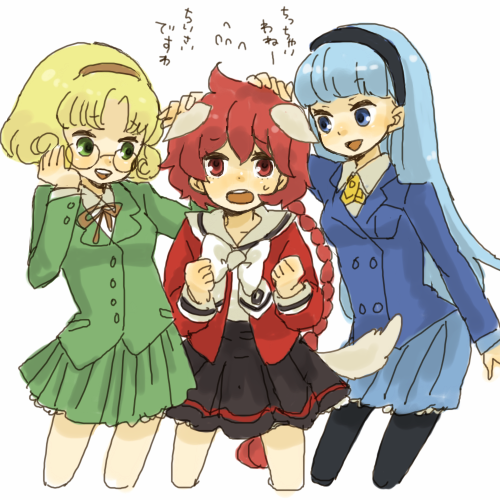 shidou hikaru, ryuuzaki umi, and hououji fuu (magic knight rayearth) drawn by yukke
