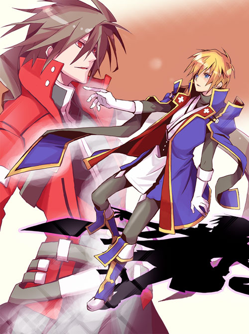 ragna the bloodedge, sol badguy, ky kiske, and jin kisaragi (guilty gear and 2 more) drawn by inaho178