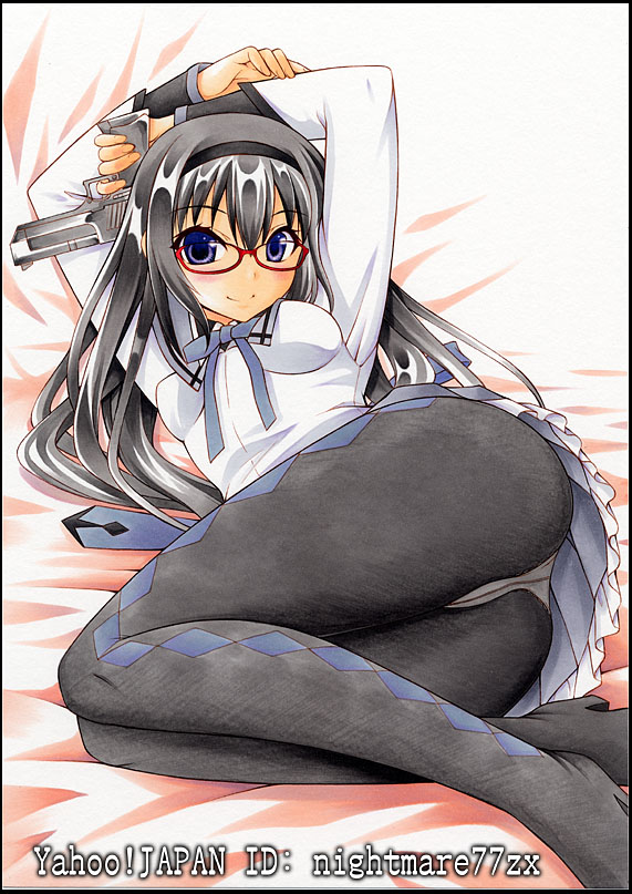 akemi homura (mahou shoujo madoka magica) drawn by nightmare77zx