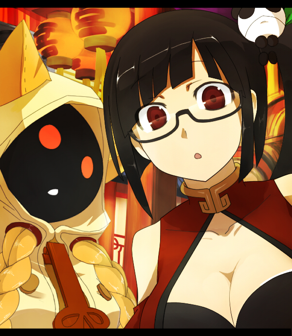 taokaka, litchi faye ling, and lao jiu (blazblue) drawn by katame_(irritate)