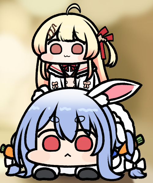 usada pekora and otonose kanade (hololive and 1 more) drawn by jazz_jack