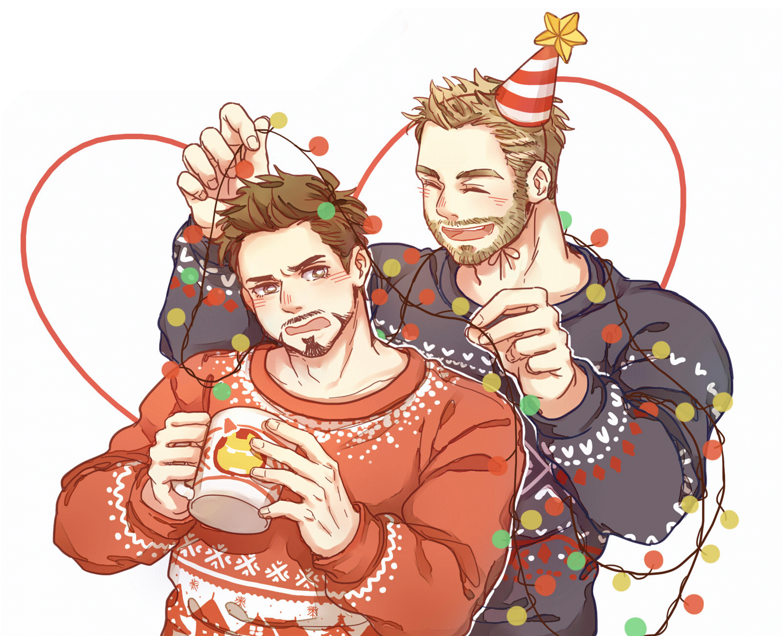 tony stark, iron man, and thor (marvel and 2 more) drawn by wodeyongheng