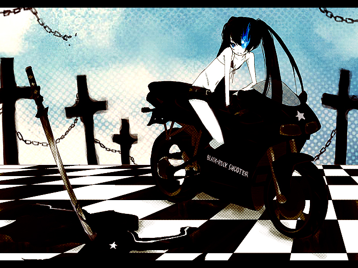 black rock shooter (black rock shooter) drawn by kl_(dgzonbi)