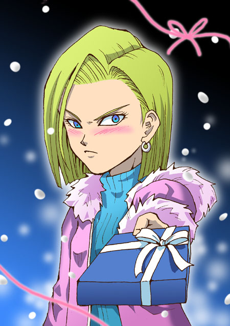 android 18 (dragon ball and 1 more) drawn by poki_a