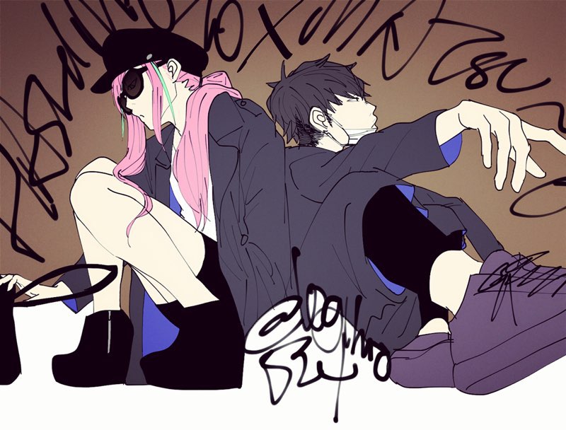matsuno ichimatsu and hashimoto nyaa (osomatsu and 2 more) drawn by kei_(logthro)