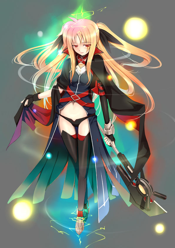fate testarossa and bardiche (lyrical nanoha and 1 more) drawn by mikazuki_akira!