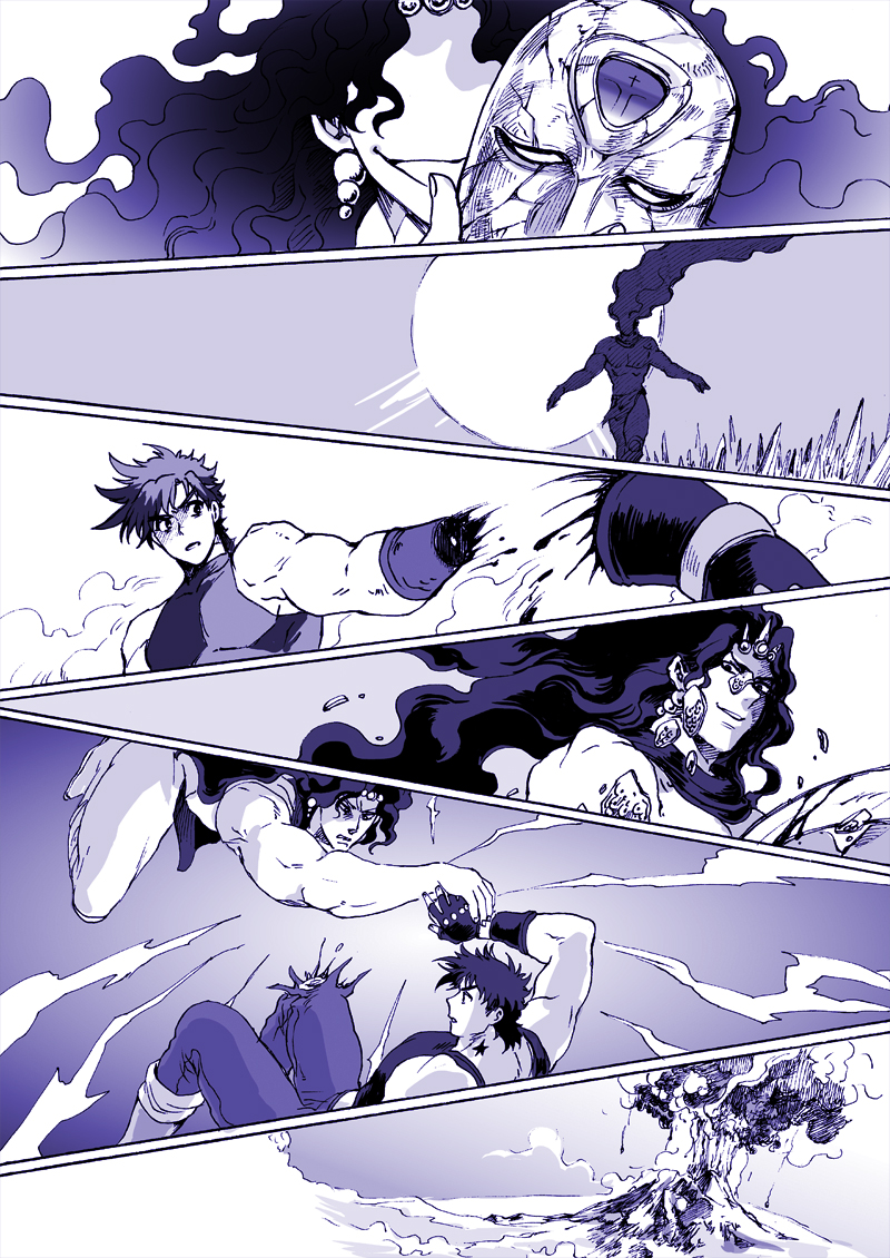 joseph joestar and kars (jojo no kimyou na bouken and 1 more) drawn by hamadaichi
