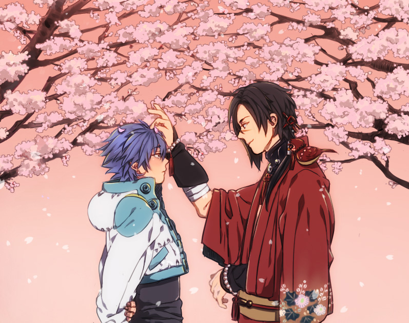 seragaki aoba, koujaku, and beni (dramatical murder) drawn by irini