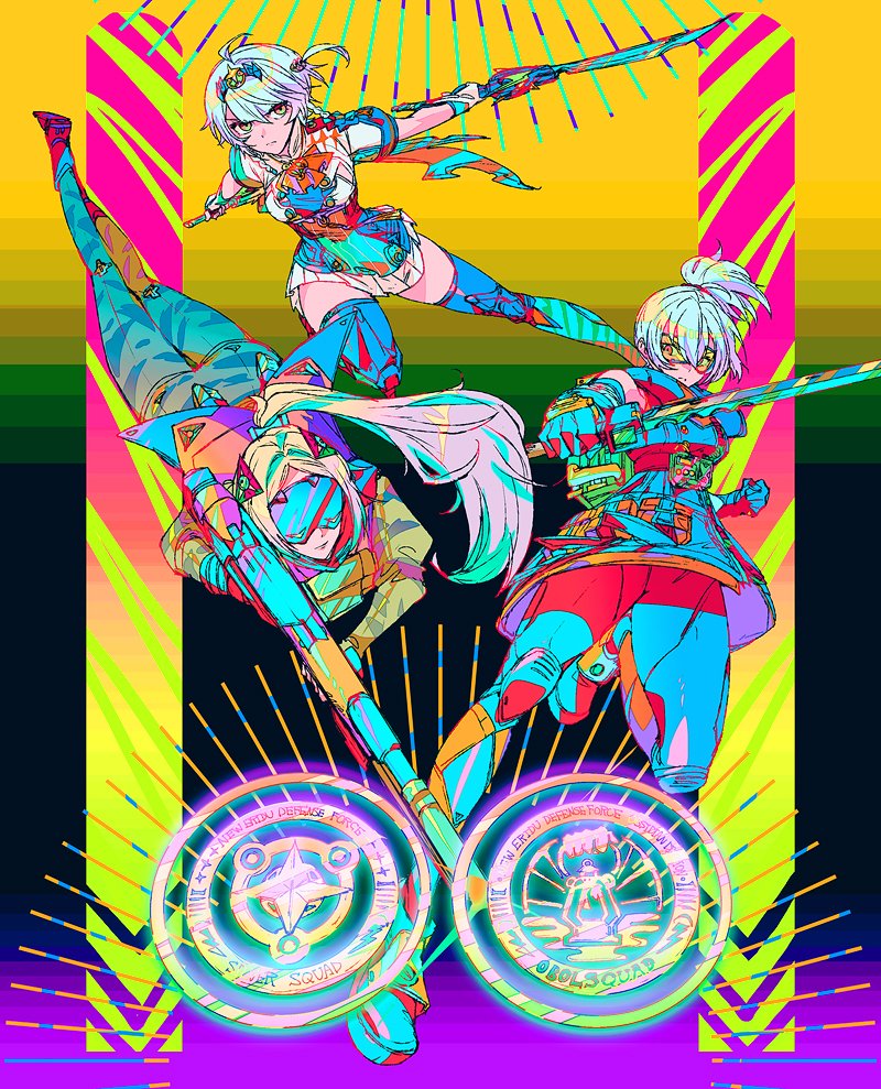 anby demara, trigger, and soldier 11 (zenless zone zero) drawn by mizu_cx