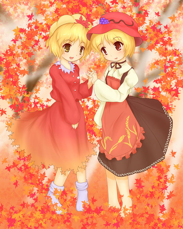aki minoriko and aki shizuha (touhou) drawn by kou_(haijindeath)