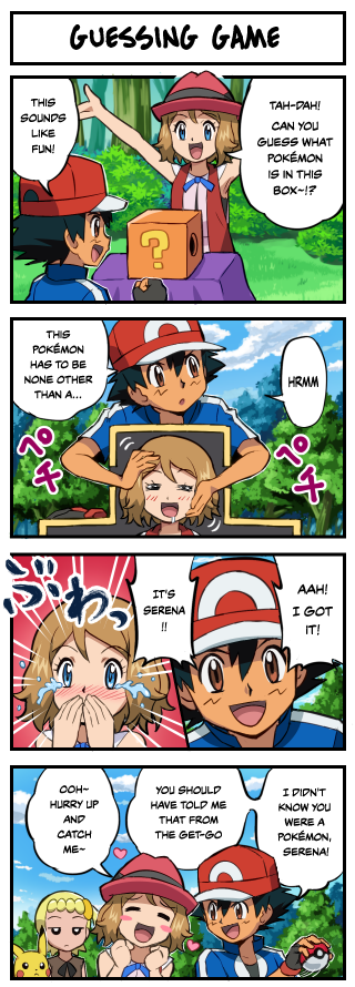 pikachu, ash ketchum, red, serena, and bonnie (pokemon and 1 more) drawn by pokemoa