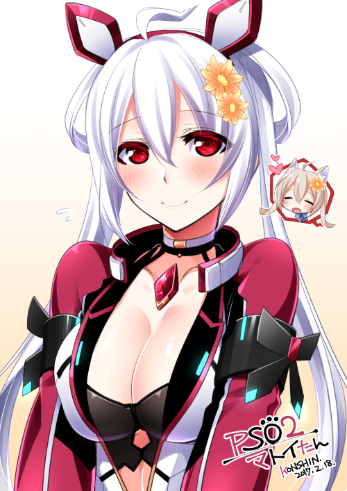 matoi and innocent cluster (phantasy star and 1 more) drawn by konshin