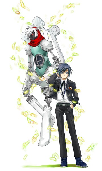 yuuki makoto and orpheus (persona and 1 more) drawn by tsuji_yuzu