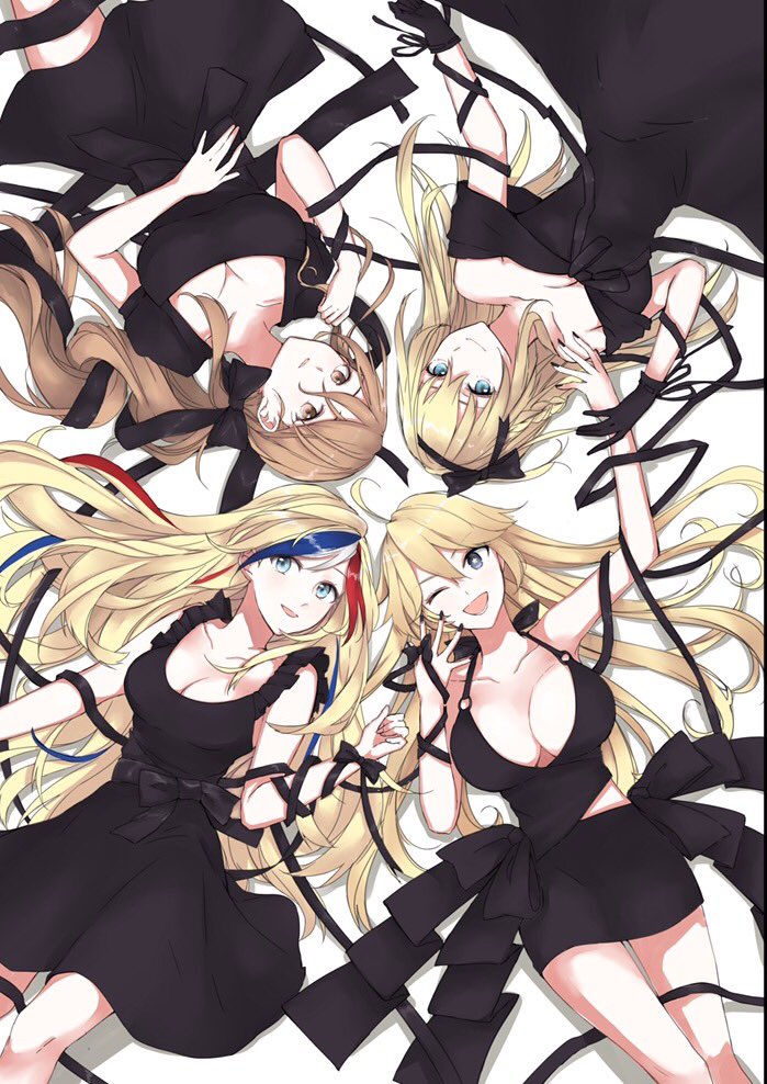 iowa, warspite, littorio, and commandant teste (kantai collection) drawn by morinaga_miki