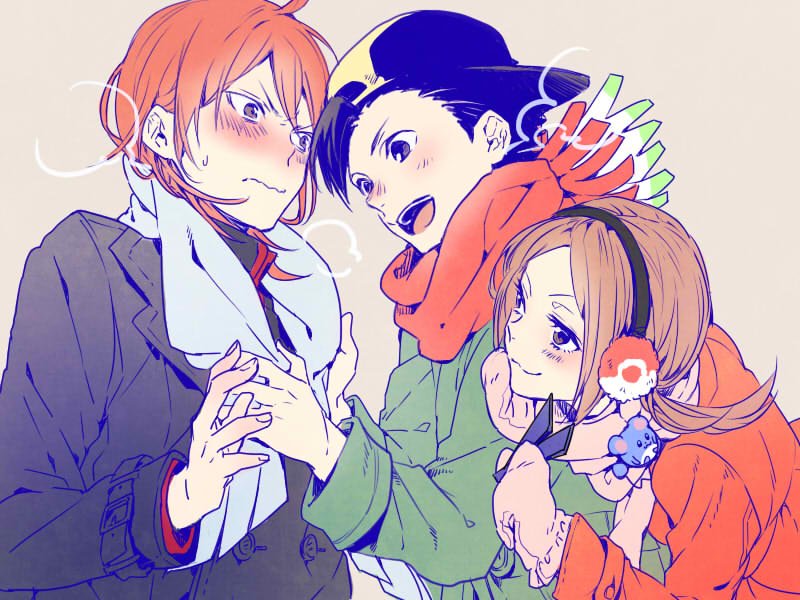 ethan, lyra, and silver (pokemon and 1 more) drawn by mogmahiru