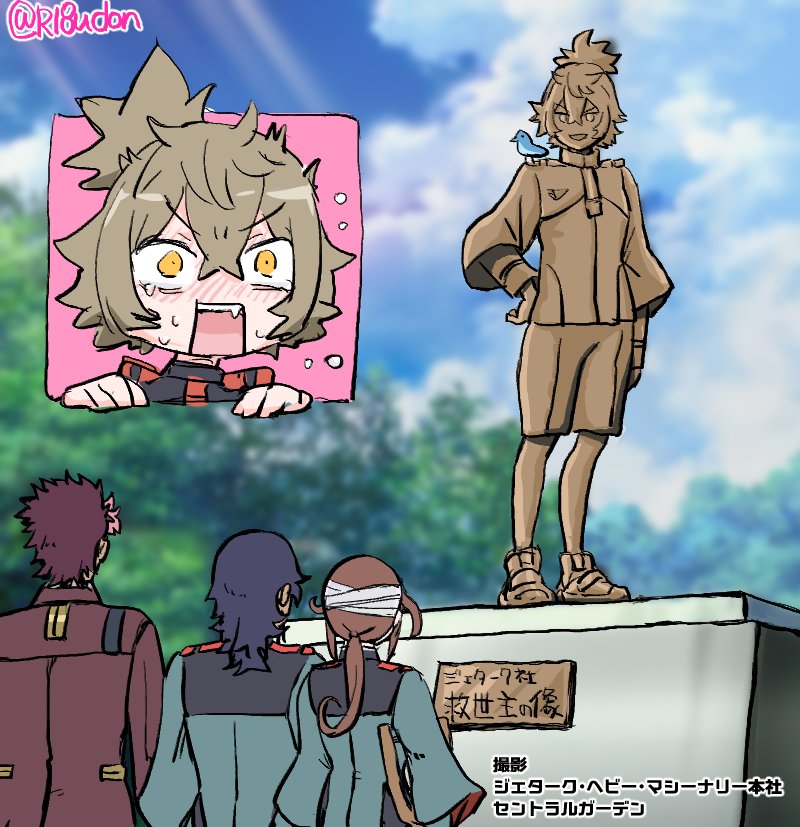 guel jeturk, felsi rollo, lauda neill, and petra itta (gundam and 2 more) drawn by tonda