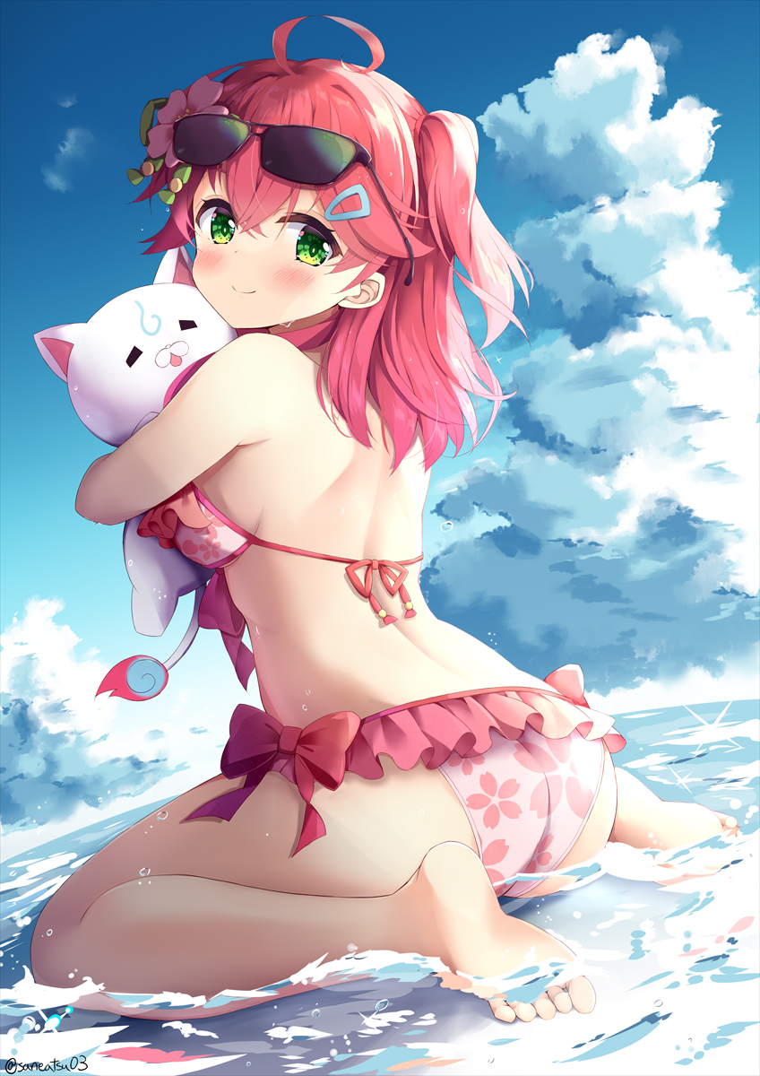 sakura miko and 35p (hololive) drawn by niwasane_(saneatsu03)