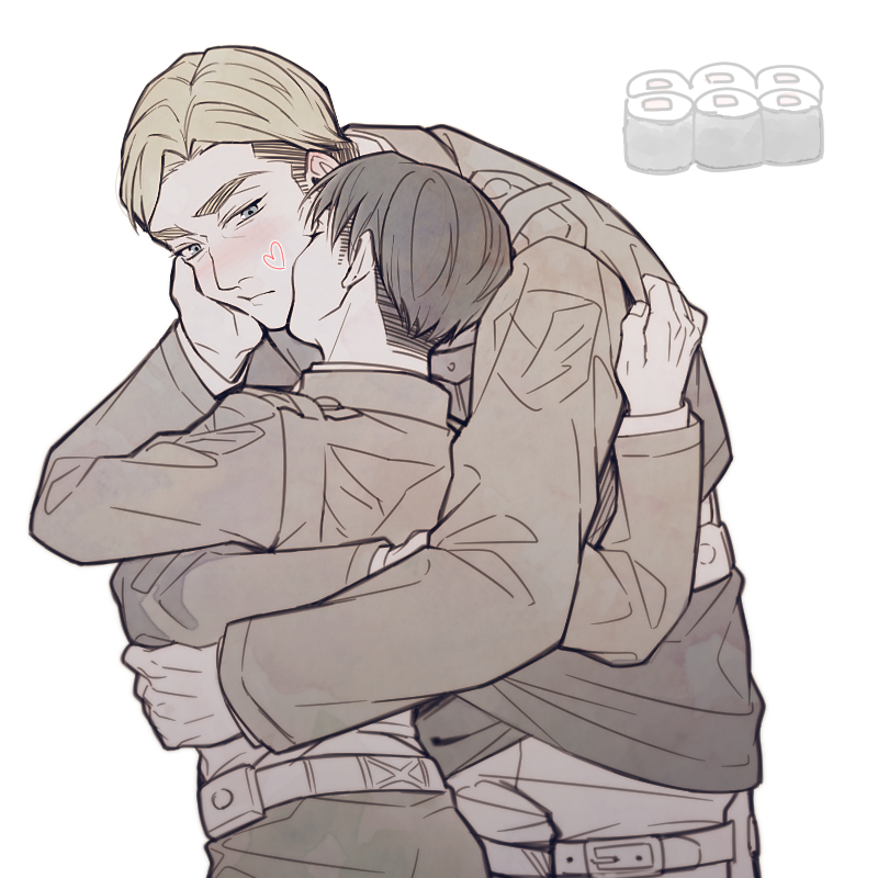 levi and erwin smith (shingeki no kyojin) drawn by g321377377
