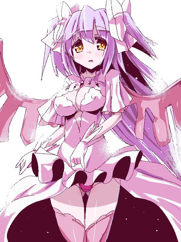kaname madoka and ultimate madoka (mahou shoujo madoka magica) drawn by miuku_(marine_sapphire)