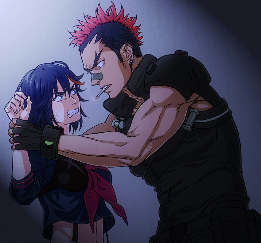 matoi ryuuko, senketsu, and kinagase tsumugu (kill la kill)