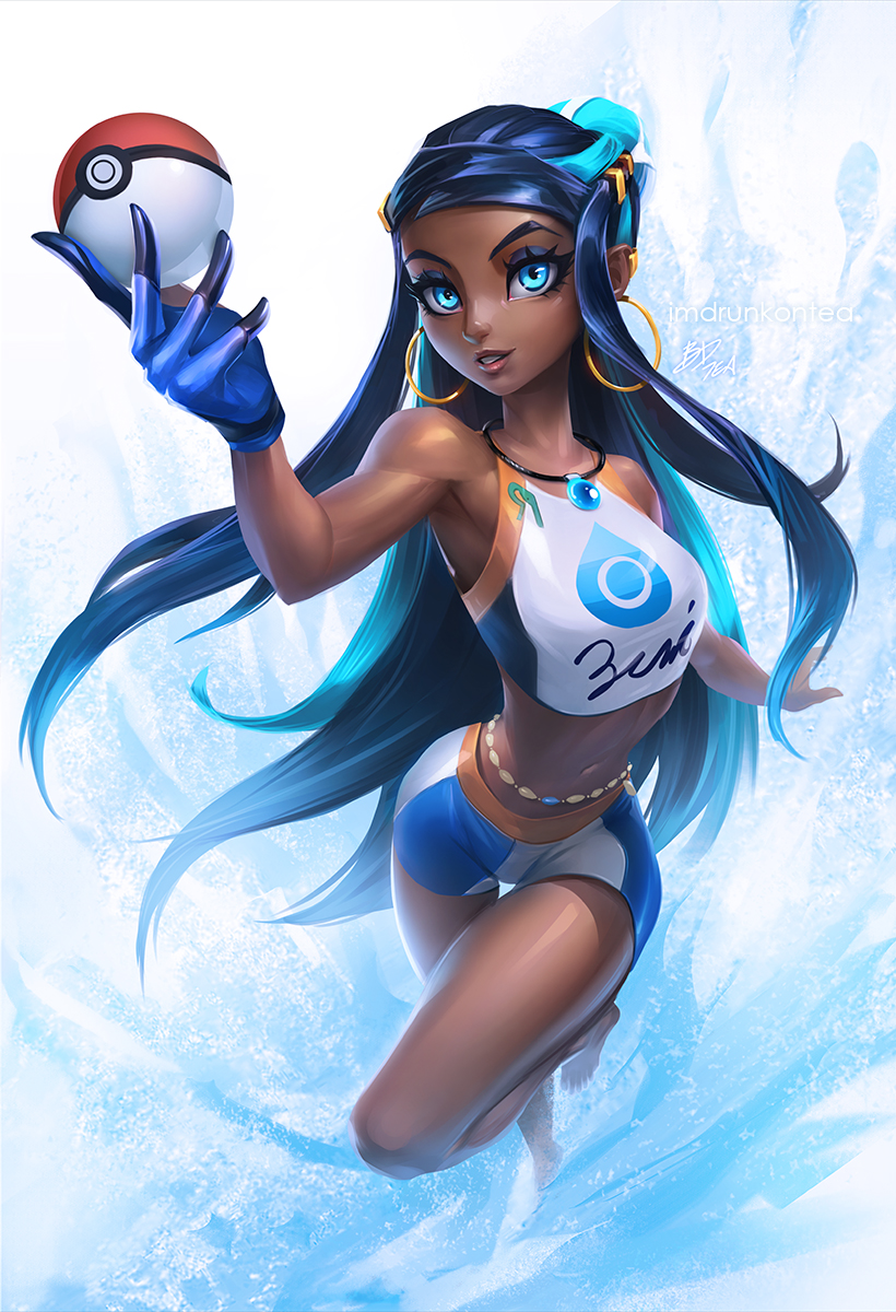 nessa (pokemon and 1 more) drawn by imdrunkontea