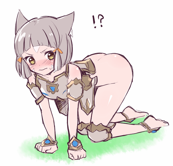 nia and dromarch (xenoblade chronicles and 1 more) drawn by madanai_(morisumeshi)