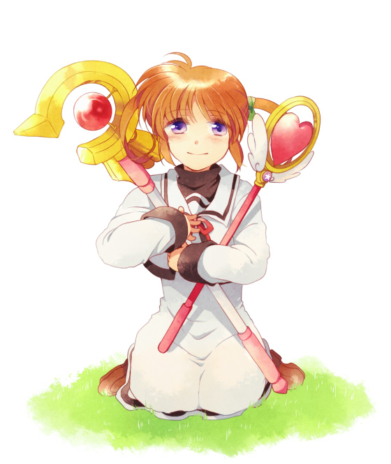 takamachi nanoha and raising heart (lyrical nanoha and 4 more) drawn by takana_(nanao)