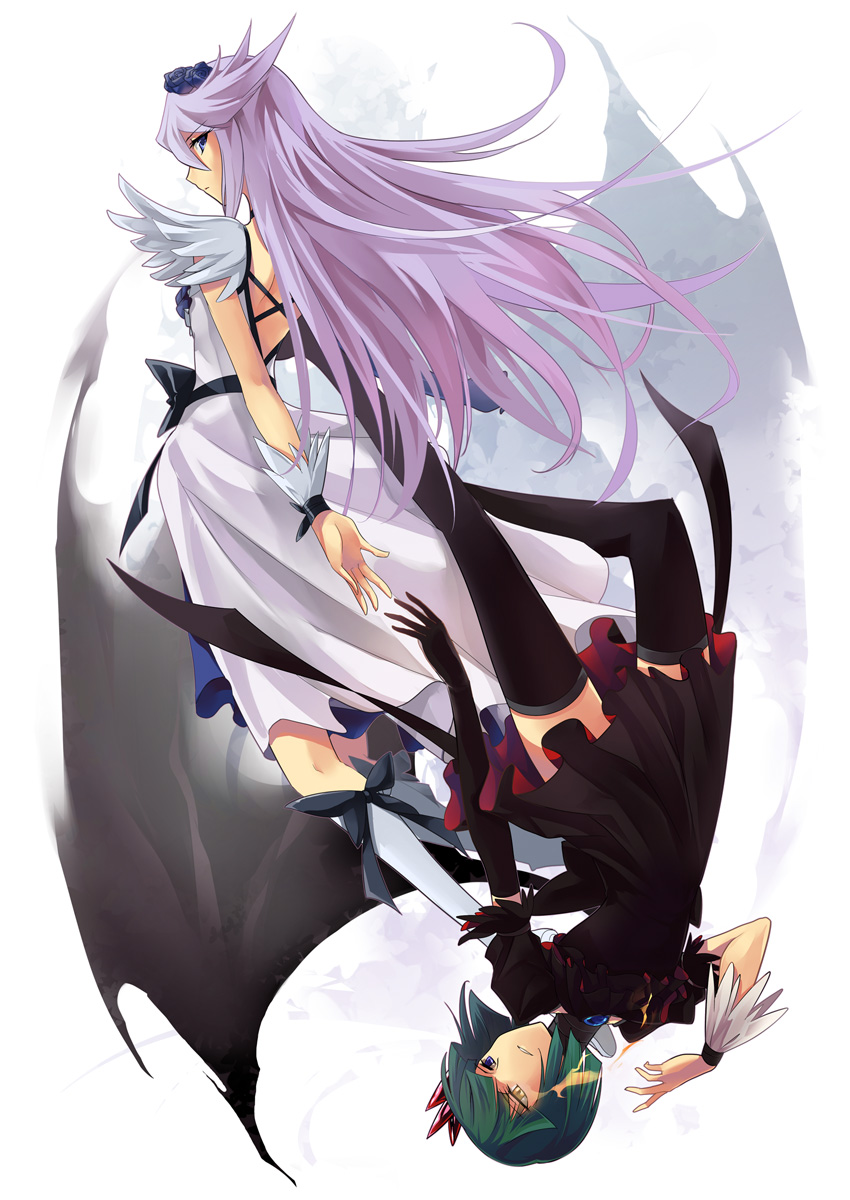 tsukikage yuri, cure moonlight, and dark precure (precure and 1 more) drawn by kazuki_sanbi