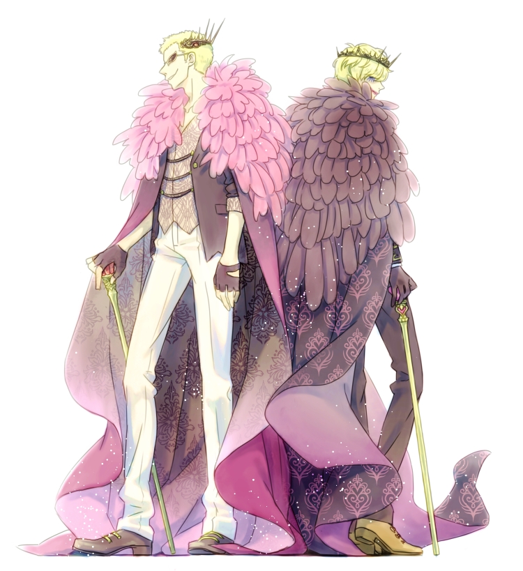 donquixote doflamingo and donquixote rocinante (one piece) drawn by aya_(shin'ya_meisai)