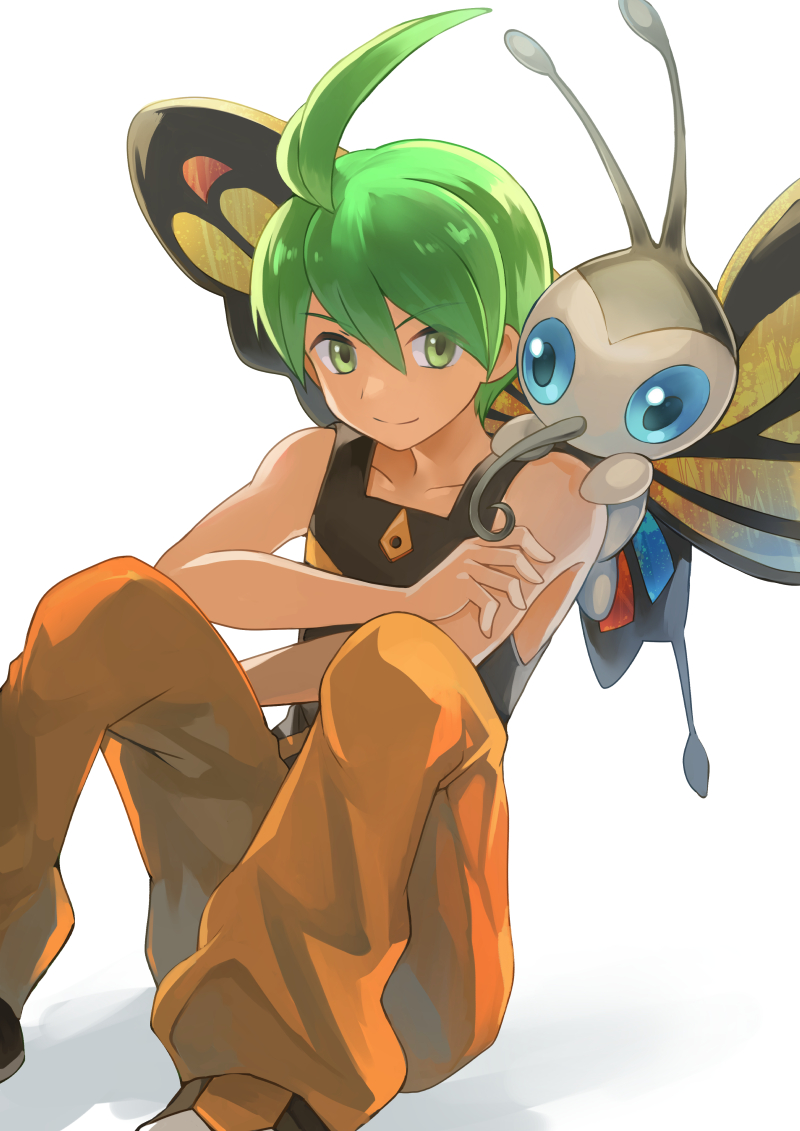 beautifly and aaron (pokemon and 1 more) drawn by akr_(tvfz2233)