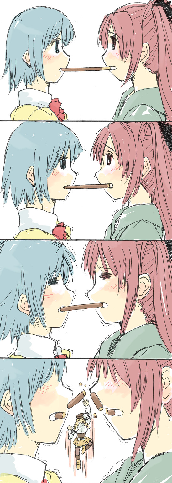 miki sayaka, sakura kyoko, and tomoe mami (mahou shoujo madoka magica and 1 more) drawn by kamexmusi