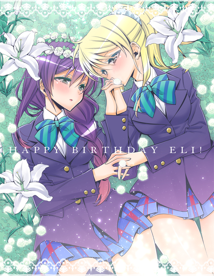 tojo nozomi and ayase eli (love live! and 1 more) drawn by takano_saku