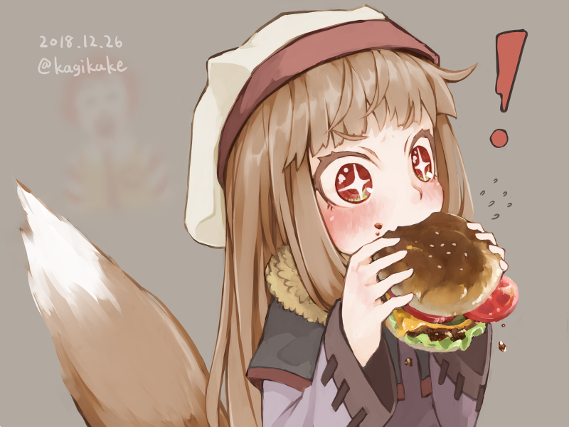 holo and ronald mcdonald (mcdonald's and 1 more) drawn by kagikake