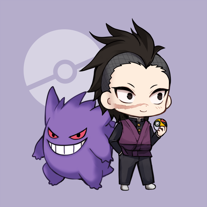 gengar and shinazugawa genya (pokemon and 1 more) drawn by maodouzi