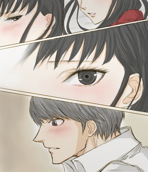 narukami yu and amagi yukiko (persona and 1 more) drawn by gogono_pan'ya