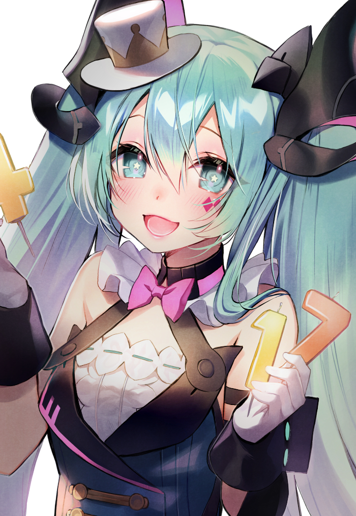 hatsune miku and magical mirai miku (vocaloid and 1 more) drawn by asagi_yuna