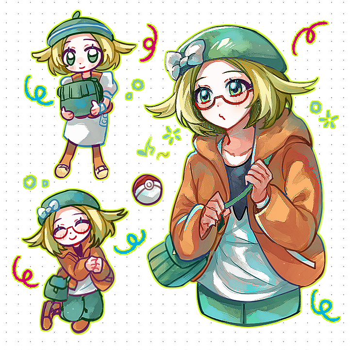 bianca (pokemon and 2 more) drawn by kong_(6ki3ki)