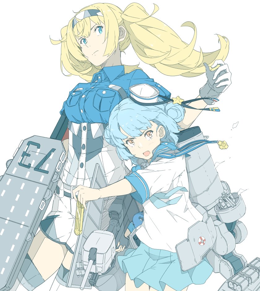 gambier bay and samuel b. roberts (kantai collection) drawn by ninimo_nimo