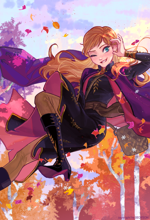 anna (frozen and 1 more) drawn by seoyeon