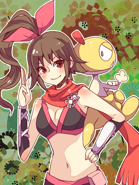 scraggy and kunoichi (pokemon and 3 more) drawn by okannigeru