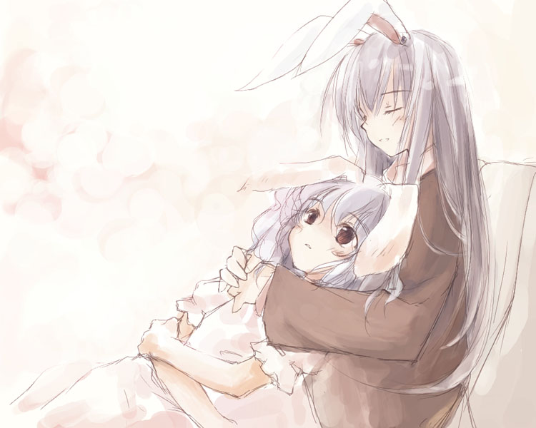 reisen udongein inaba and inaba tewi (touhou) drawn by yukitarou_(awamori)