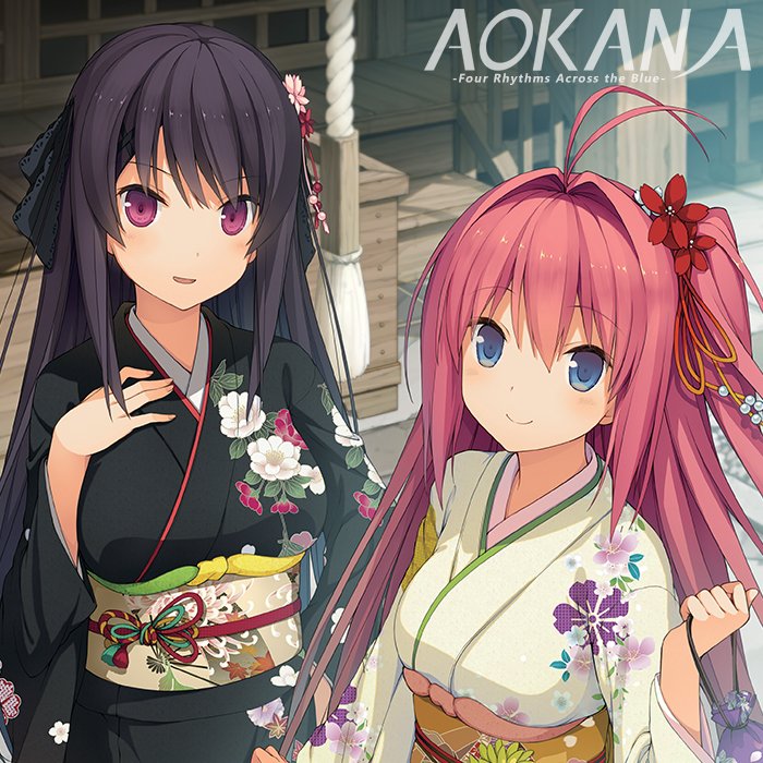 tobisawa misaki and kurashina asuka (ao no kanata no four rhythm) drawn by suzumori