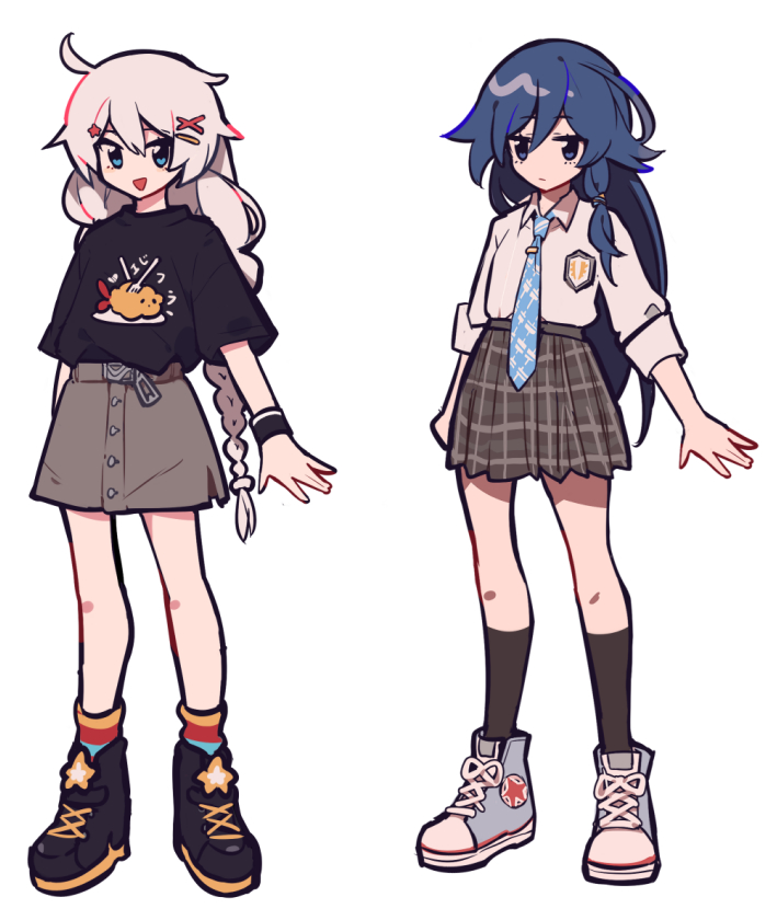 kiana kaslana and fu hua (honkai and 1 more) drawn by meadow_(morphinecaca)