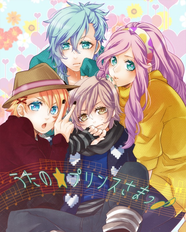 kurusu shou, mikaze ai, mikado nagi, and tsukimiya ringo (uta no prince-sama and 1 more) drawn by chaka0w0