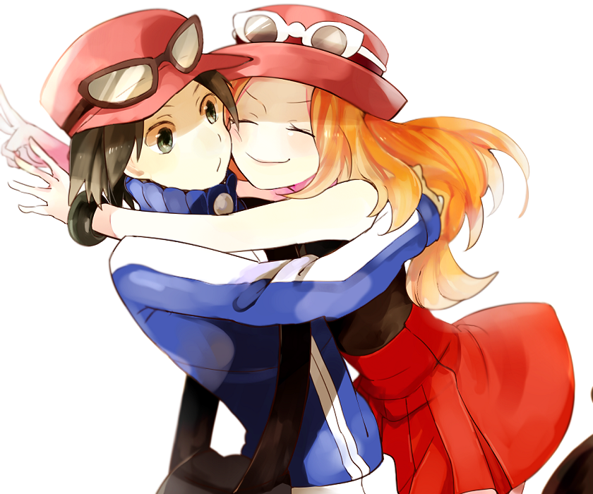 serena and calem (pokemon and 1 more) drawn by xxxceller