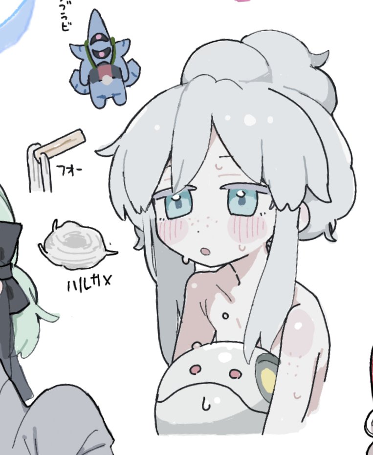 haro, deux murasame, and hambrabi (gundam and 1 more) drawn by kunoichi_kazuhito_(kuno_kazu)