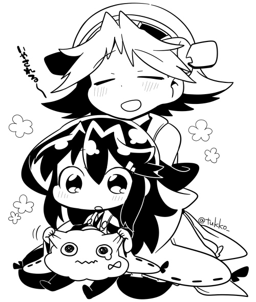 haruna, hiei, and miss cloud (kantai collection) drawn by tsukko_(3ki2ne10)