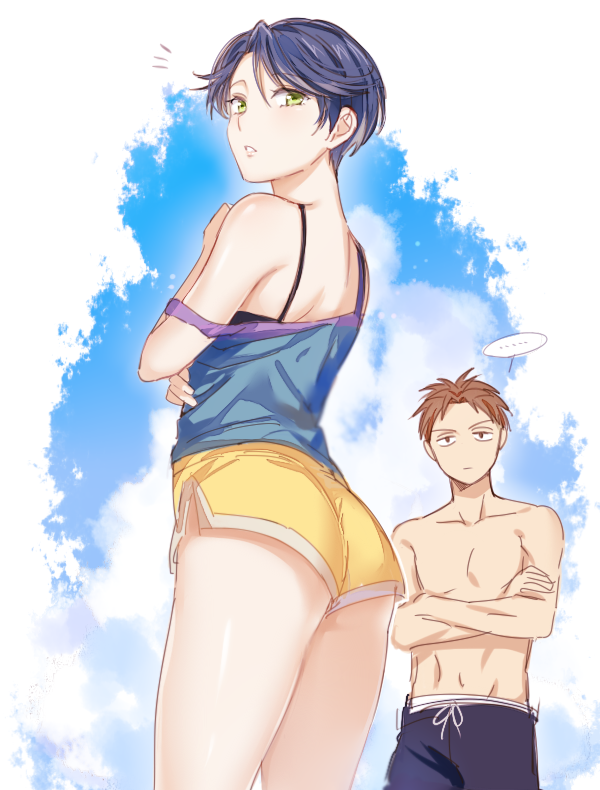 kashima yuu and hori masayuki (gekkan shoujo nozaki-kun) drawn by mery_(yangmalgage)