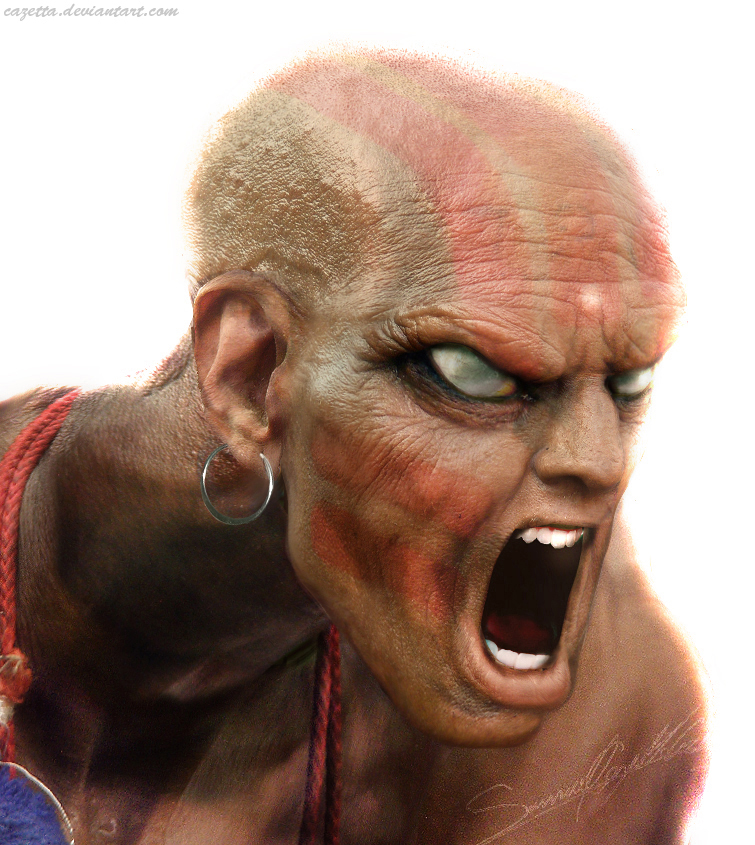 dhalsim (street fighter and 1 more) drawn by cazetta